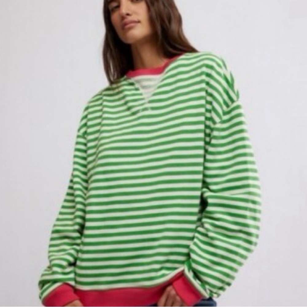 Free People Gorgeous Oversized Terry Sweatshirt ❤️ NWOT - Picture 3 of 11